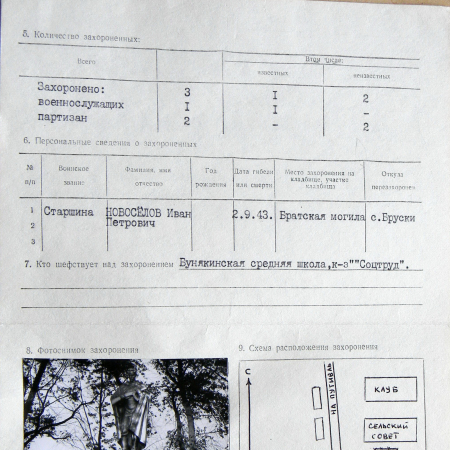 Братская могила в с. Бунякино