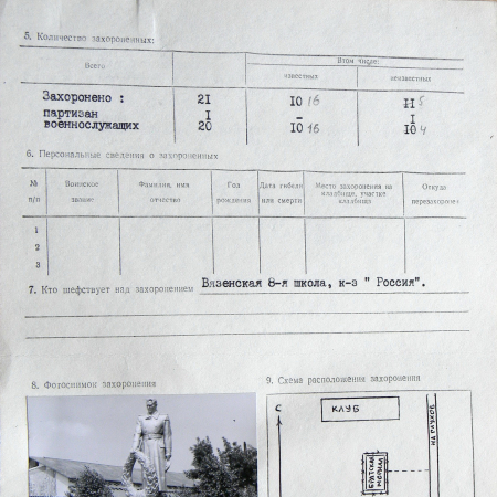 Братская могила в с. Вязенка