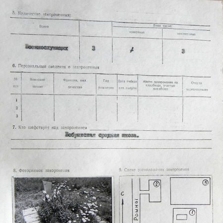 Братская могила в центре с. Бобрик 