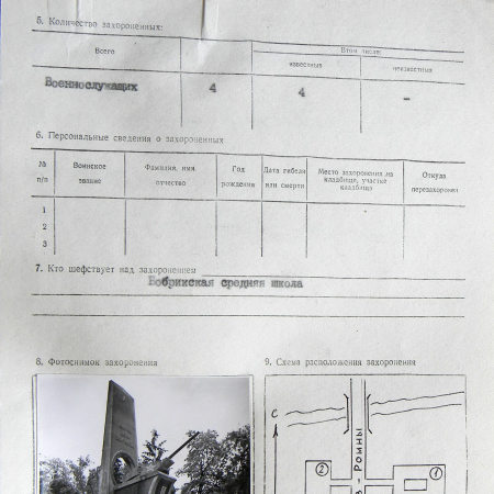 Братская могила в центре с. Бобрик 