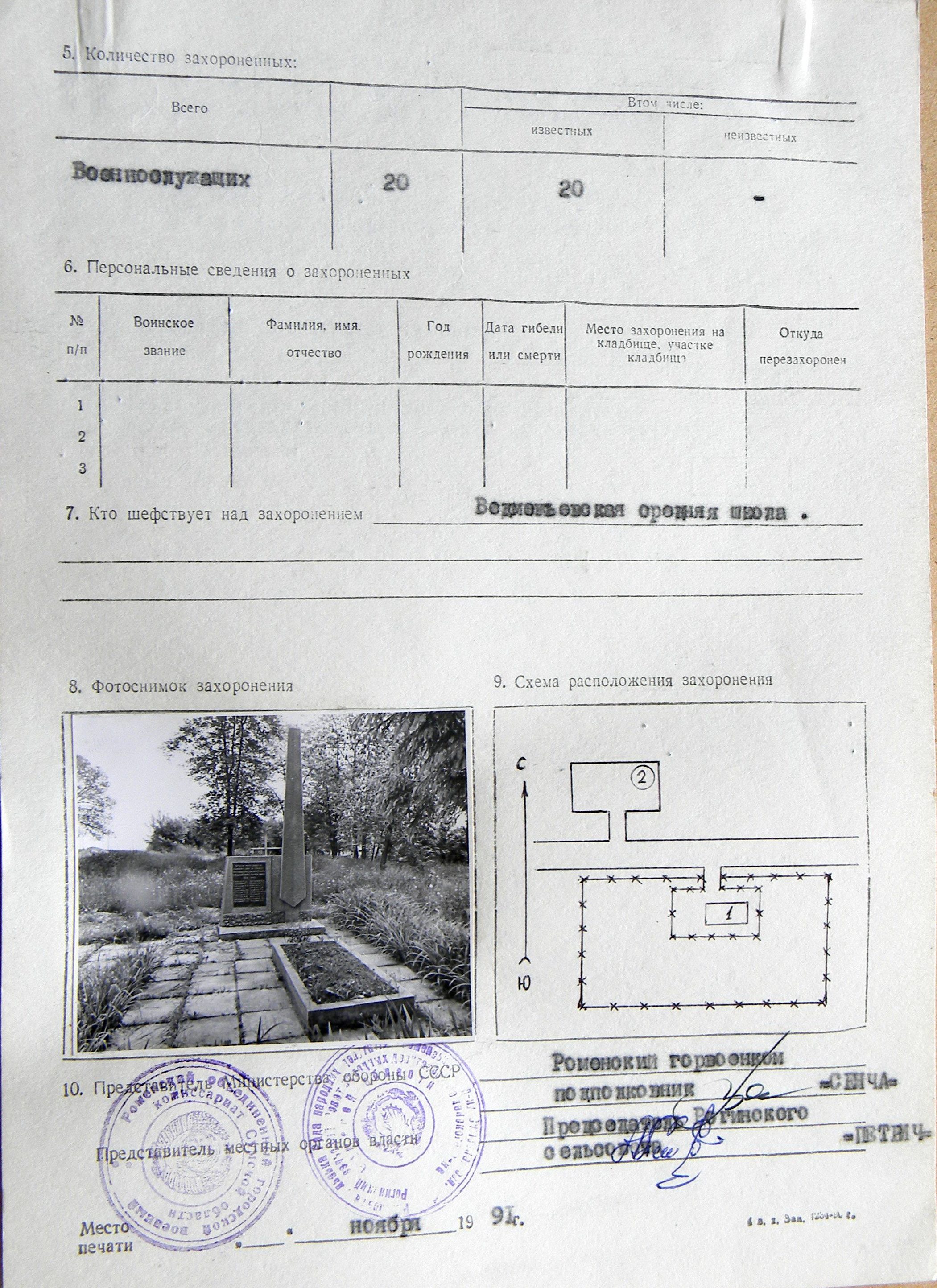 Братская могила в с. Ведмежье