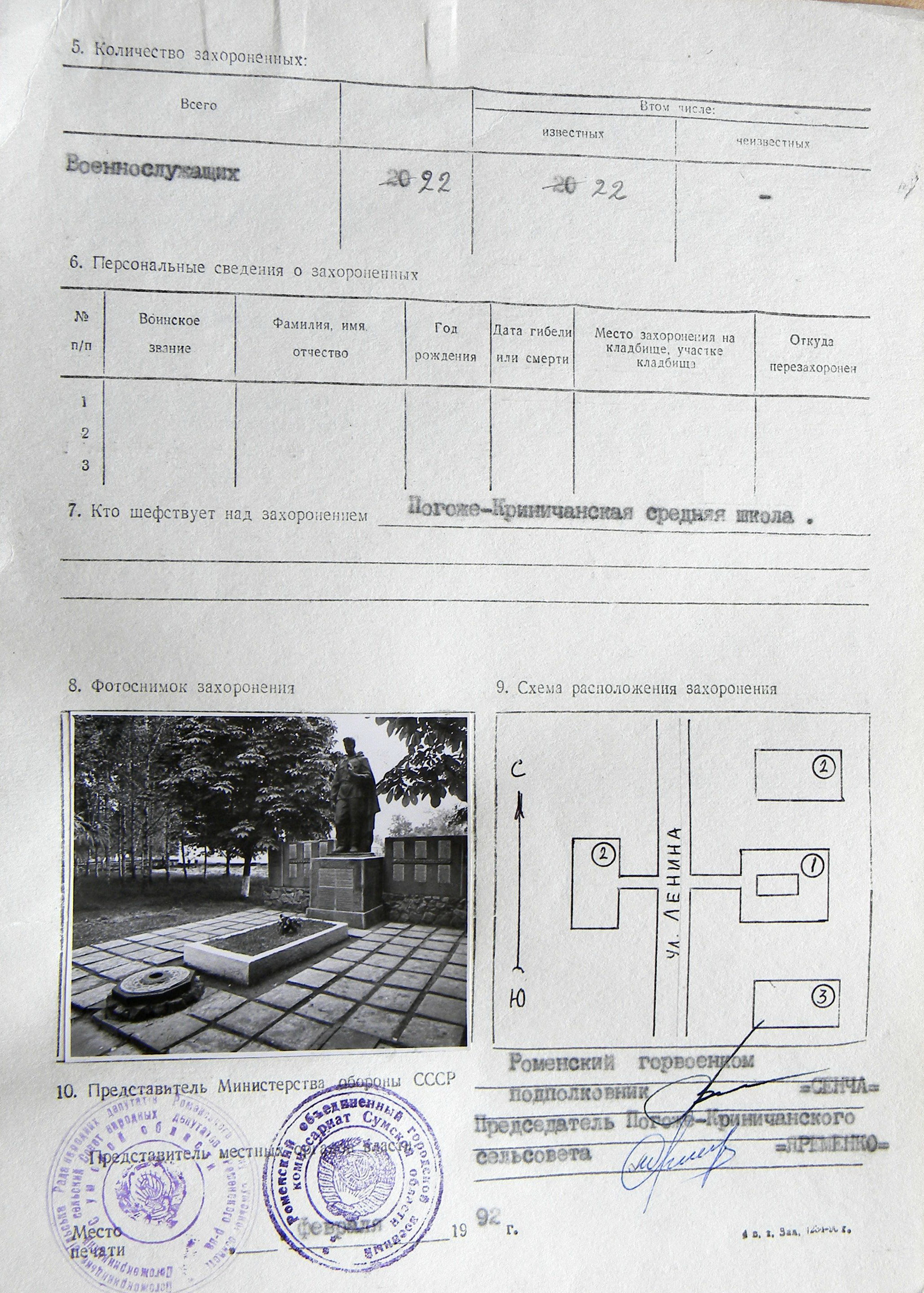 Братская могила в с. Погожая Криница
