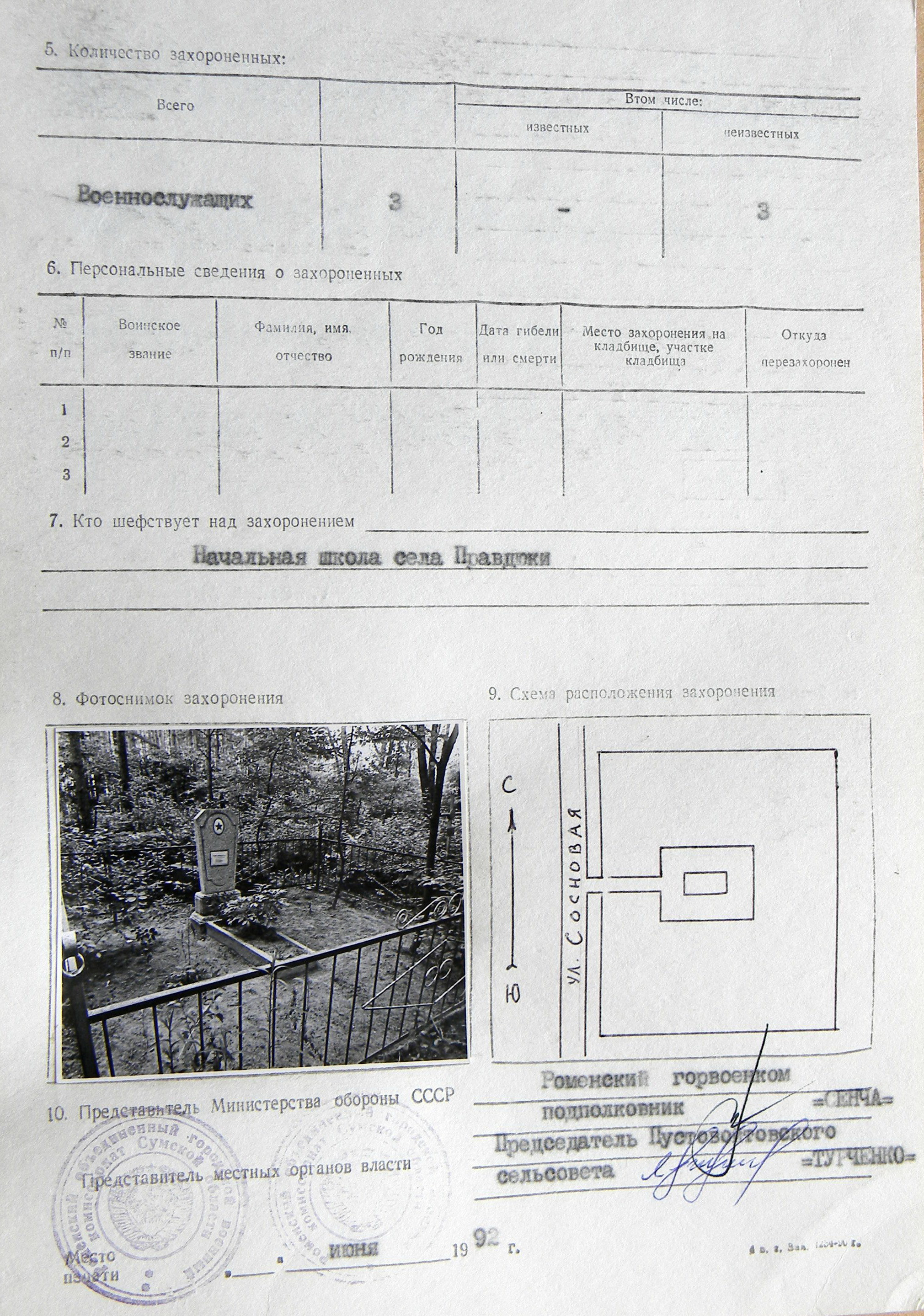 Братская могила в с. Правдюки 