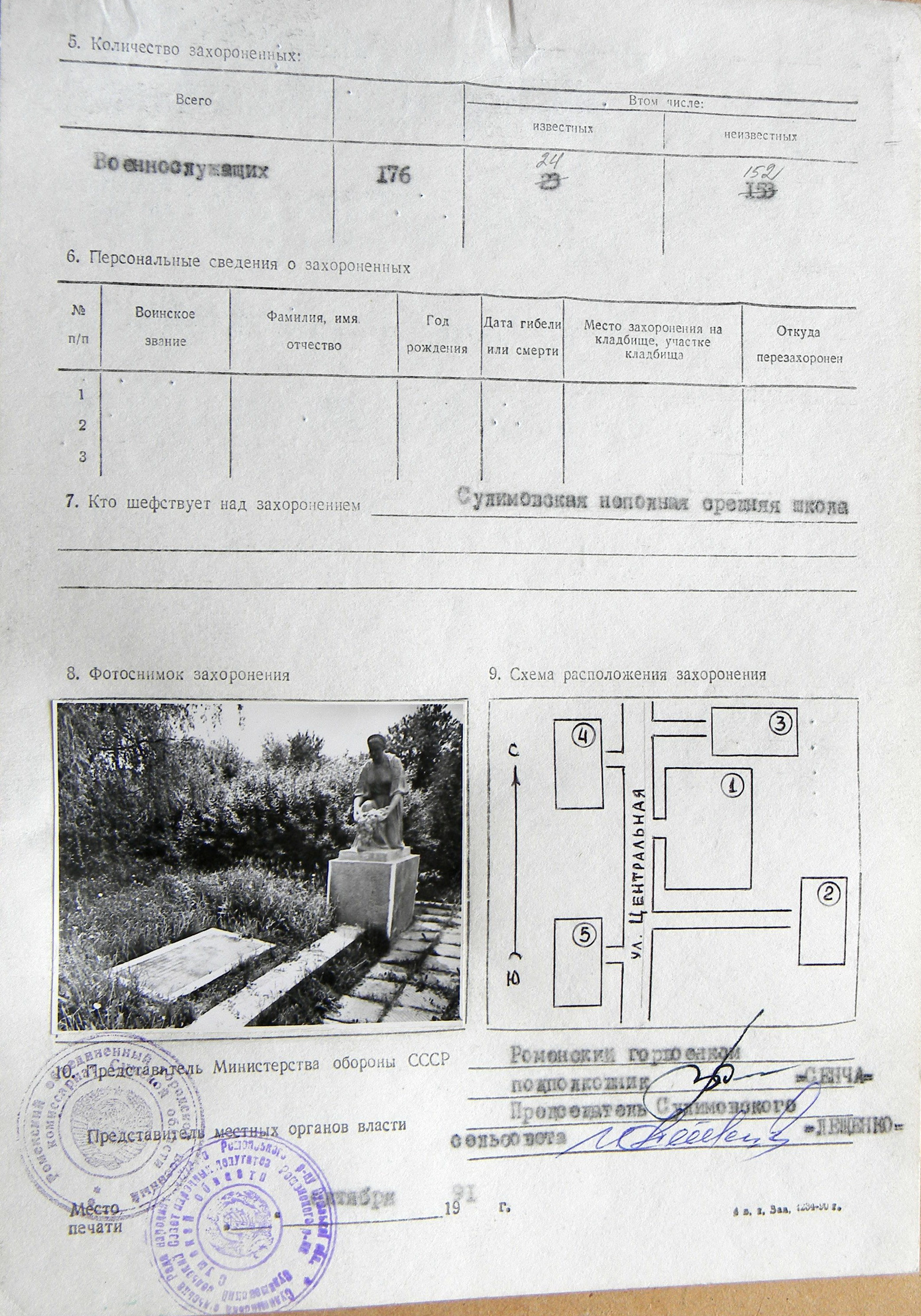 Братская могила в с. Сулимы