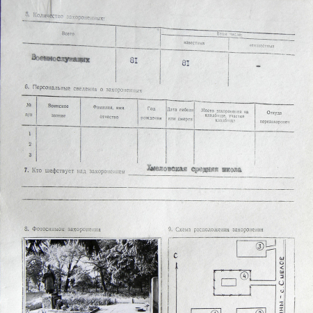 Братская могила в с. Хмелов