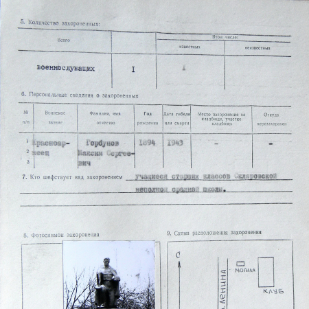 Могила красноармейца в с. Скляровка