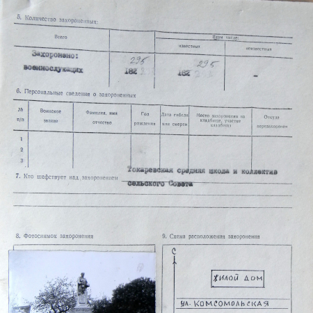 Братская могила в с. Токари 