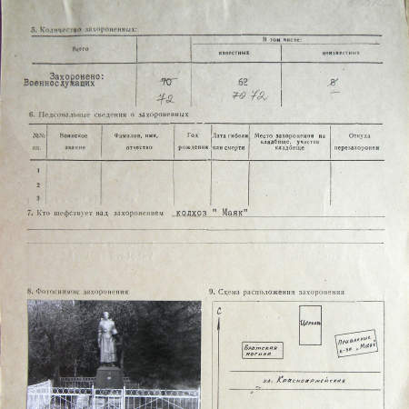 Братская могила возле церкви в с. Боромля