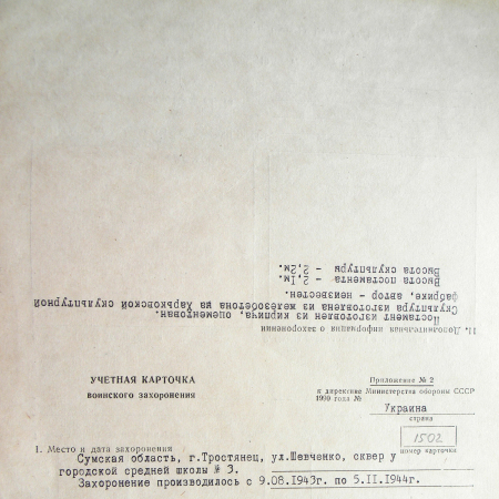 Братская могила у школы № 3 в г. Тростянец 