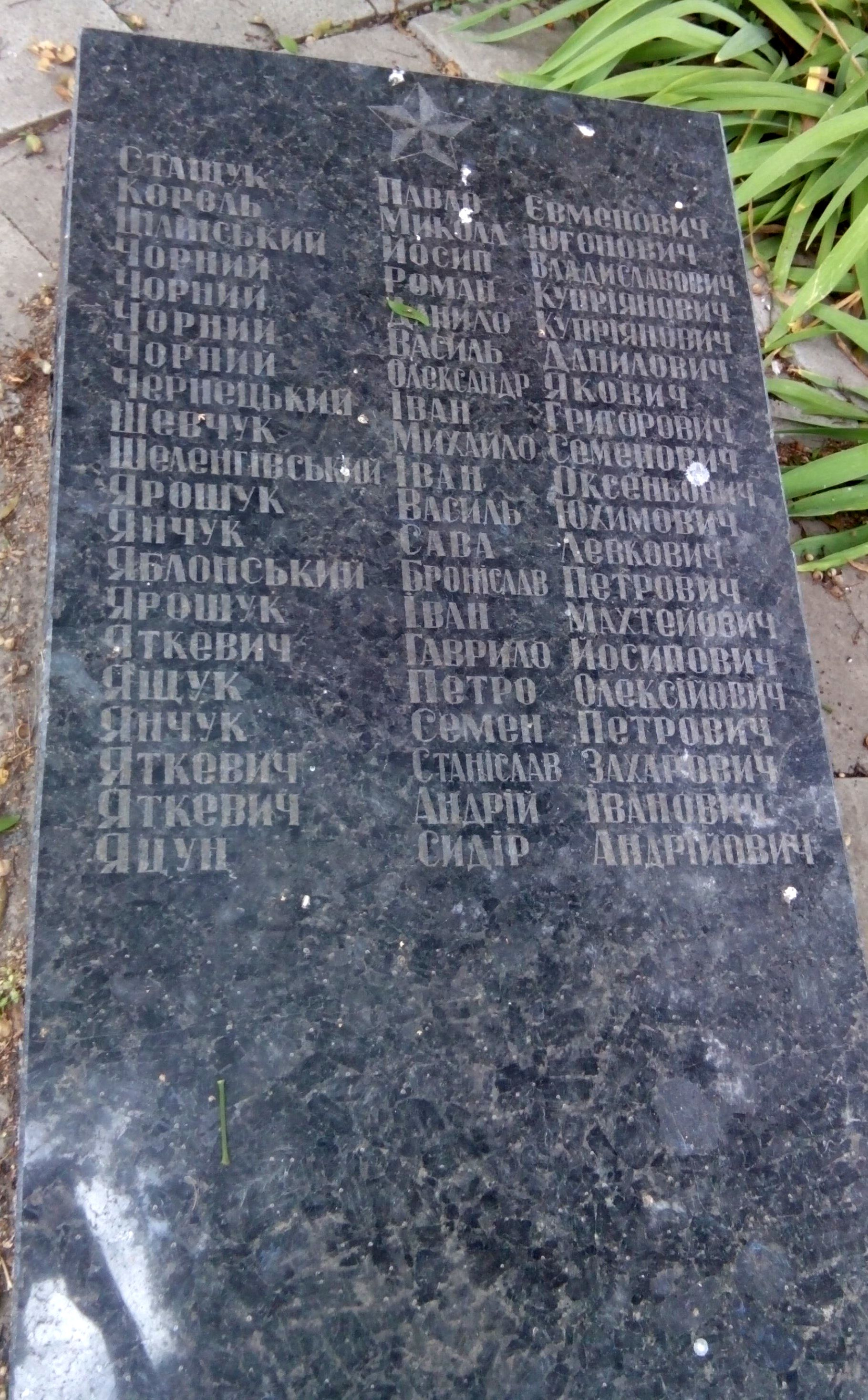 Братская могила в с. Раставица Ружинского района