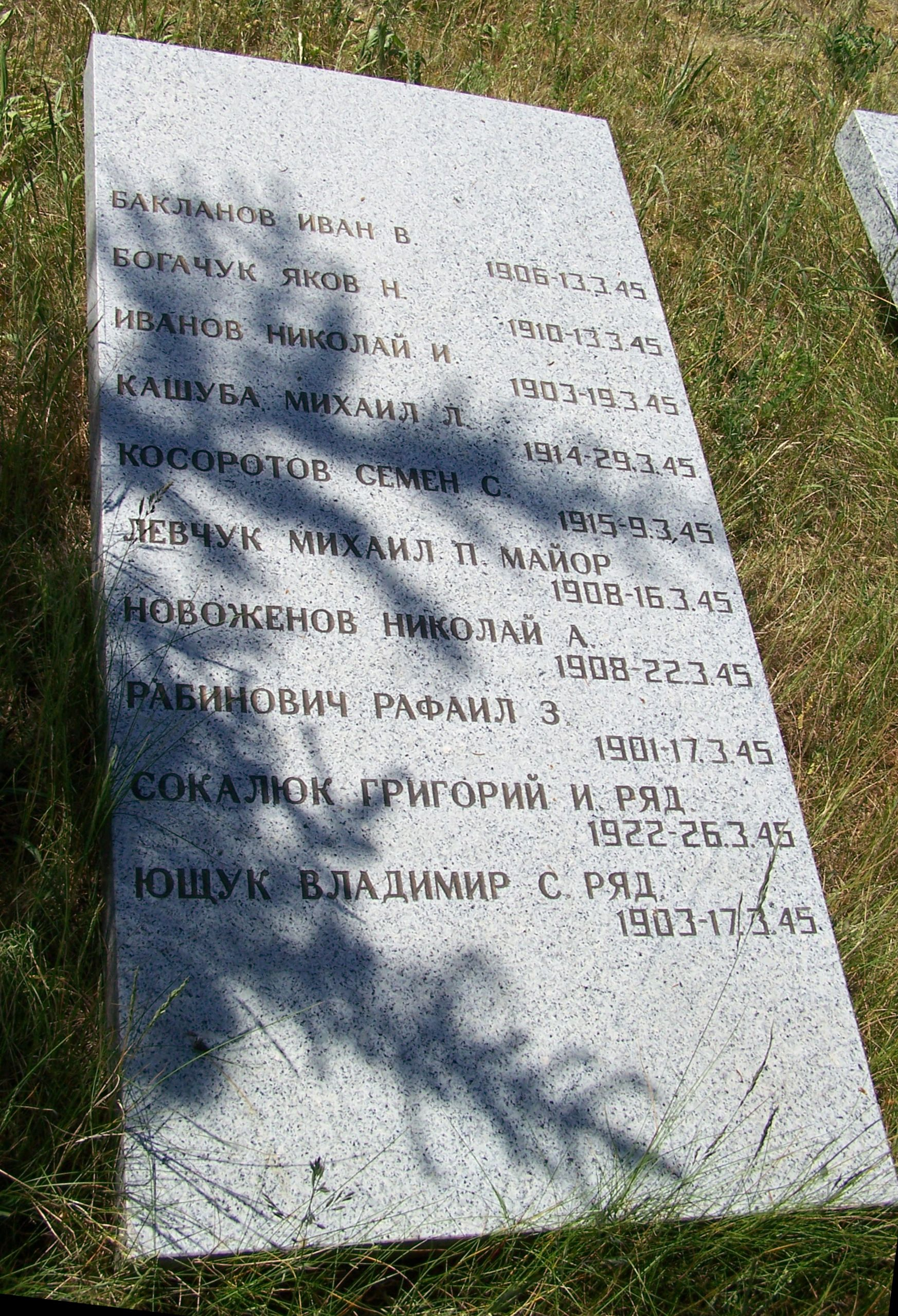 Воинское кладбище в с. Бояно